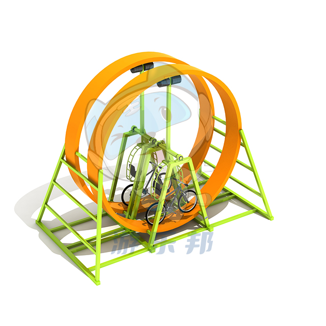 网红360度旋转自行车，景区乐园网红无动力游乐设备推荐